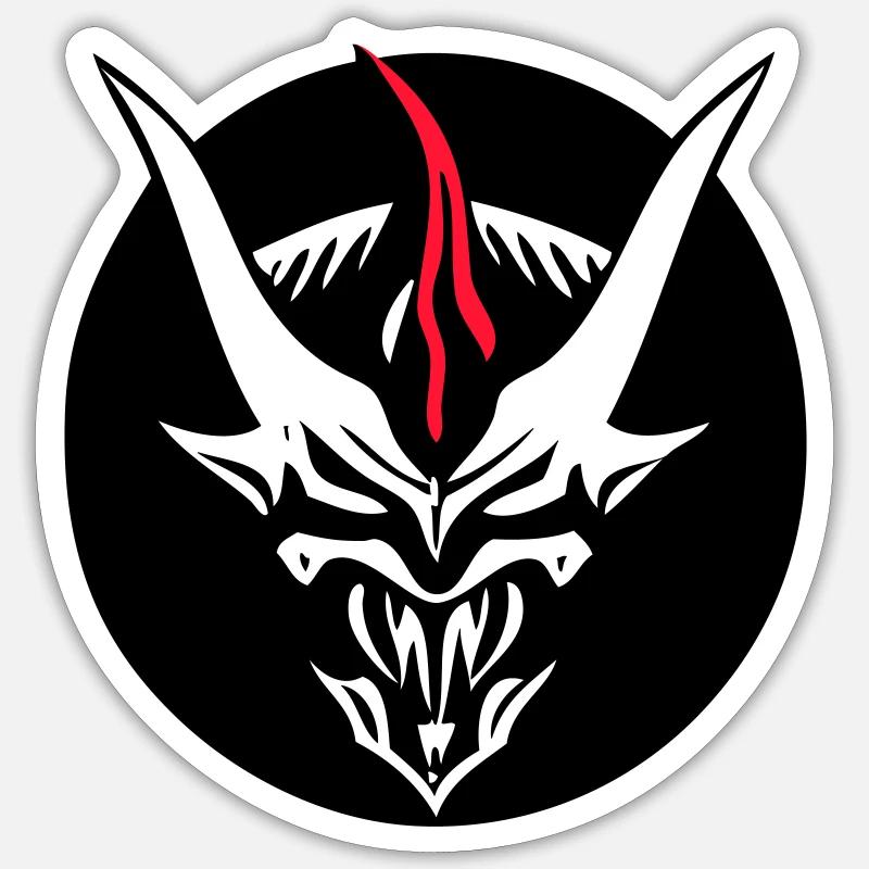 Demonic Monster (3rd horn customizable) Sticker size S (10 x 10 cm)