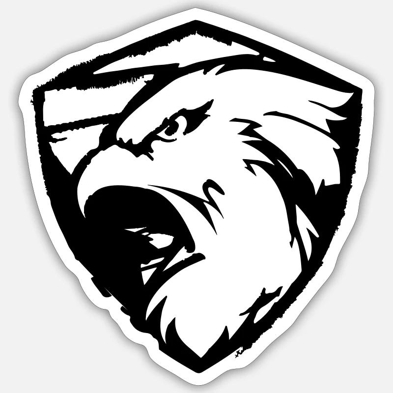 Mighty eagle Sticker size S (10 x 10 cm)