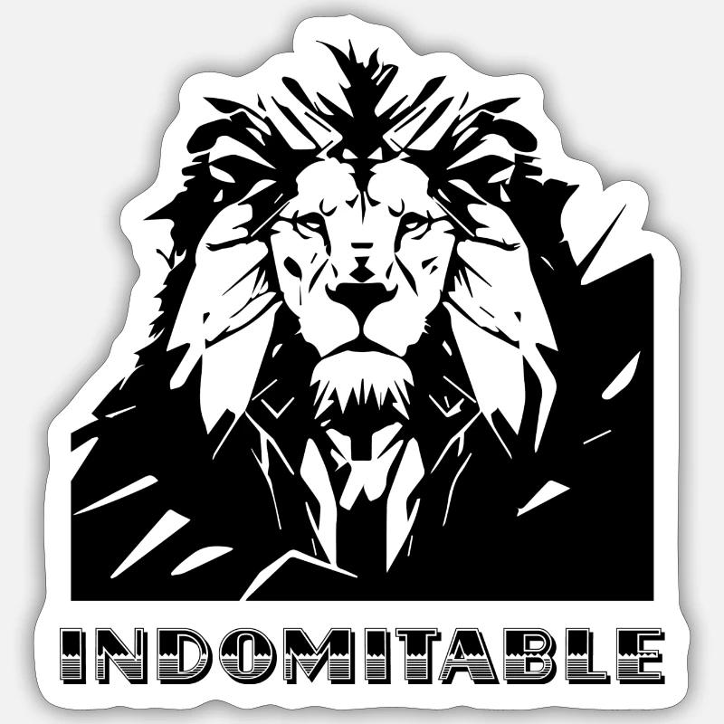 Indomitable - Sticker size S (10 x 10 cm) - white matte