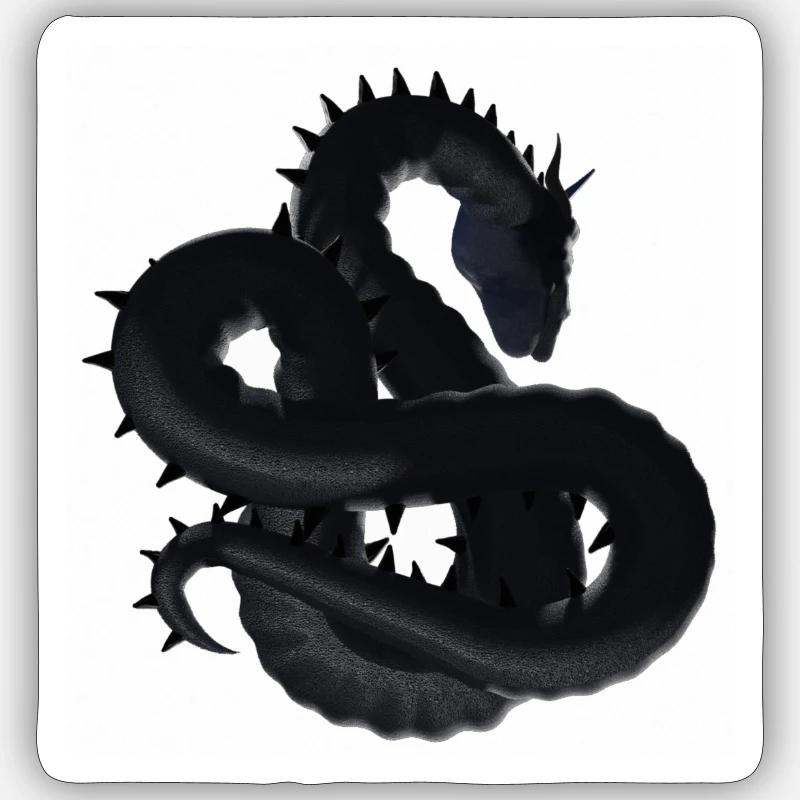 Dragon - Sticker taille S (10 x 10 cm) - blanc mat
