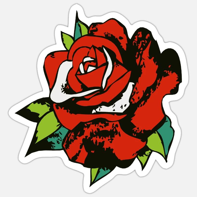 rosa Blütenblatt 2 A - Sticker Größe S (10 x 10 cm) - Mattweiß