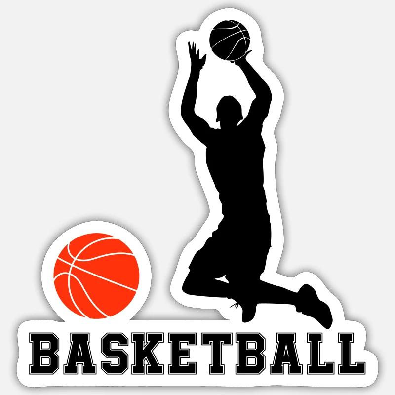 Basketball - Sticker size S (10 x 10 cm) - white matte