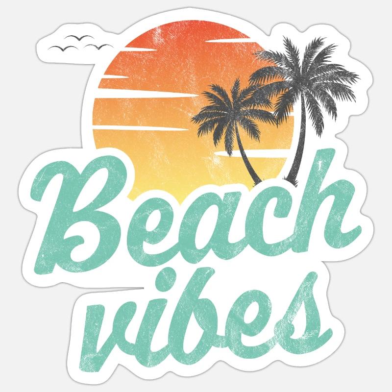 Beach Vibes - Sticker size S (10 x 10 cm) - white matte