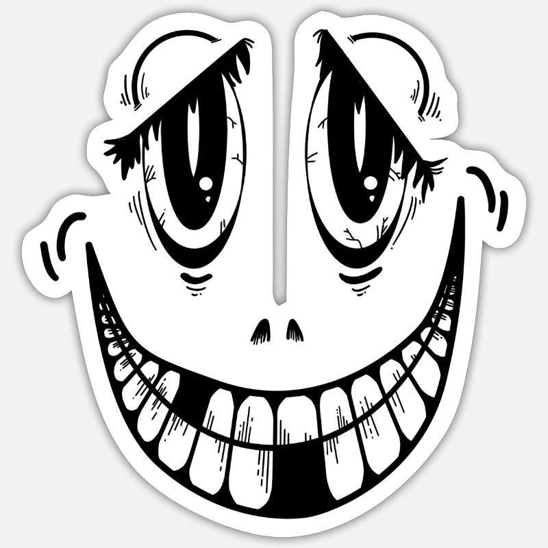 Smiling face Sticker size S (10 x 10 cm)
