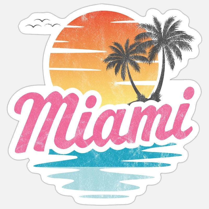 Miami Sticker Größe S (10 x 10 cm)