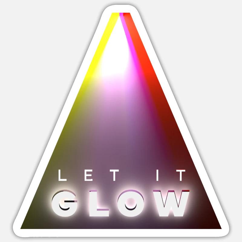 Let it glow! - Sticker Größe S (10 x 10 cm) - Mattweiß