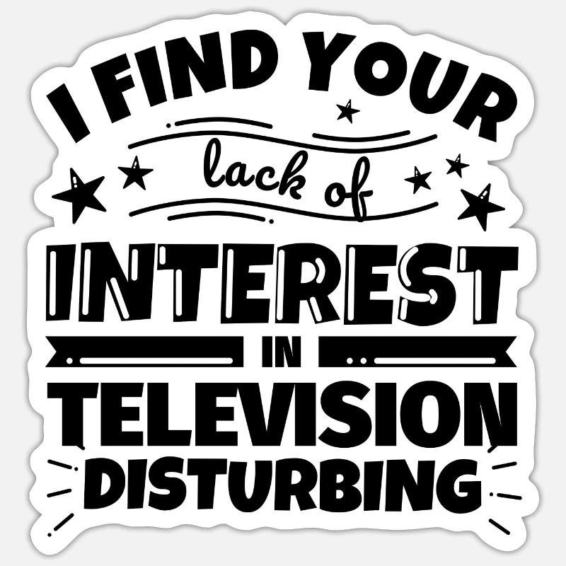 Fernsehen lustiges Geschenk Sticker Größe S (10 x 10 cm)