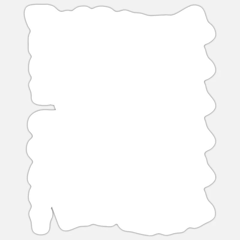 Blanc Big Wave de la côte ouest Sticker taille S (10 x 10 cm)