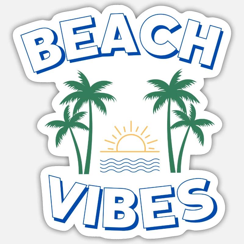 Beach Vibes Sticker size S (10 x 10 cm)