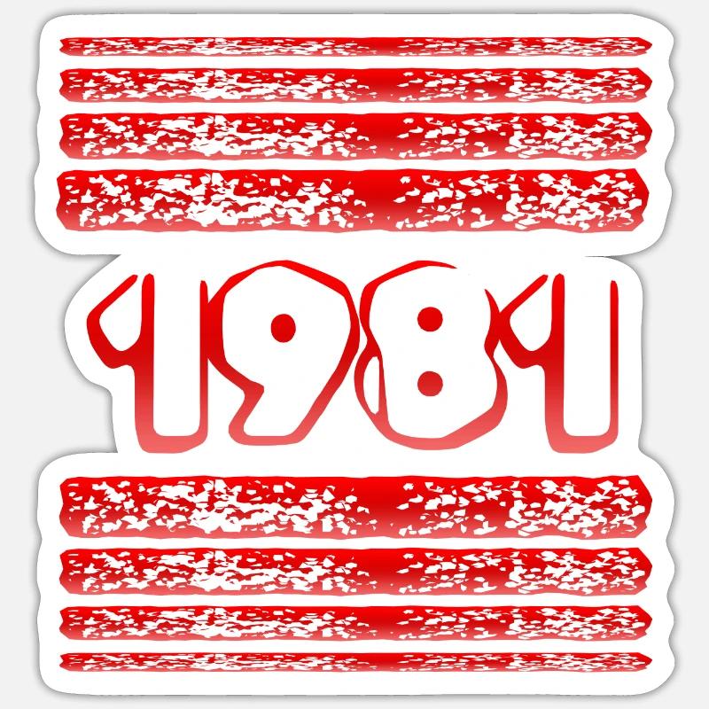 Witzig 1981 Sticker size S (10 x 10 cm)