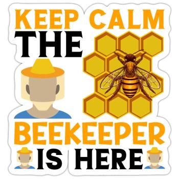 Beekeeping Beekeeping Course Beekeepers' Association Honey Bee Beekeepers - Sticker size S (10 x 10 cm) - white matte - Front