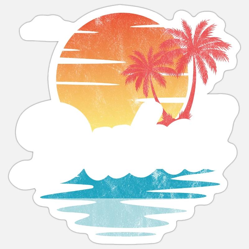 Dubai Beach - Sticker size S (10 x 10 cm) - white matte