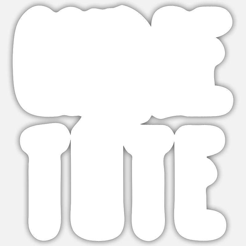 coup de tête - Sticker taille S (10 x 10 cm) - blanc mat
