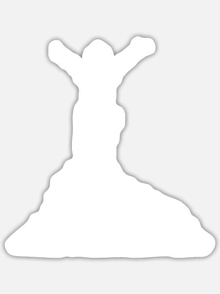 Voetballer Design - Sticker maat S (10 x 10 cm) - mat wit