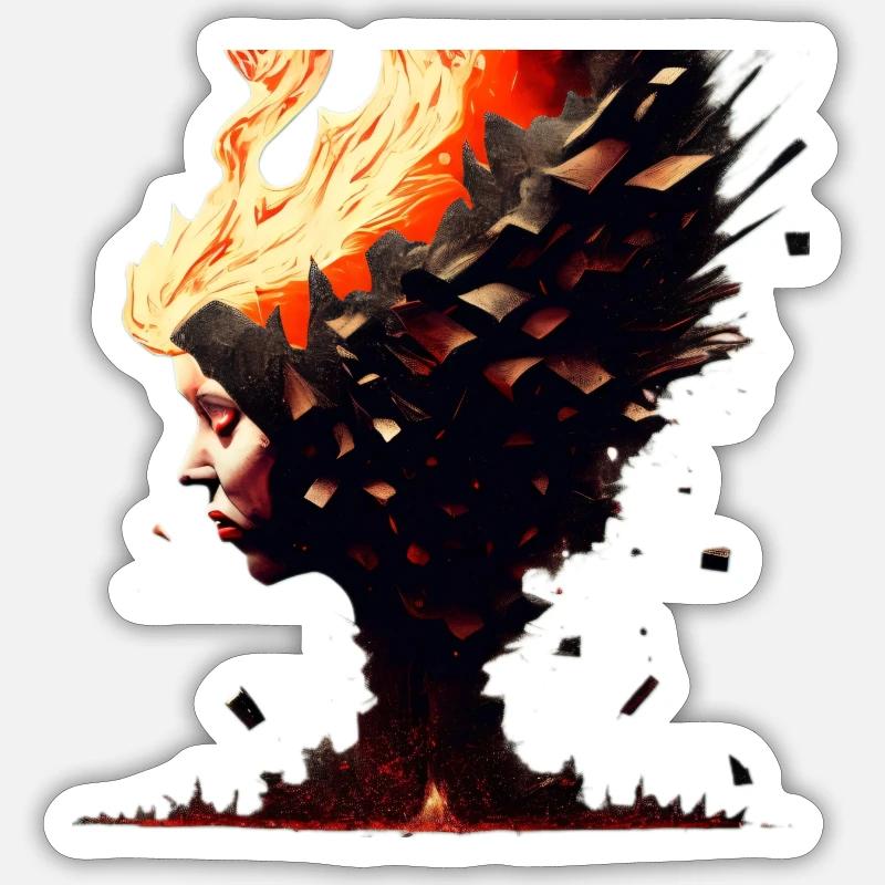 Explosion der Gedanken Sticker Größe S (10 x 10 cm)