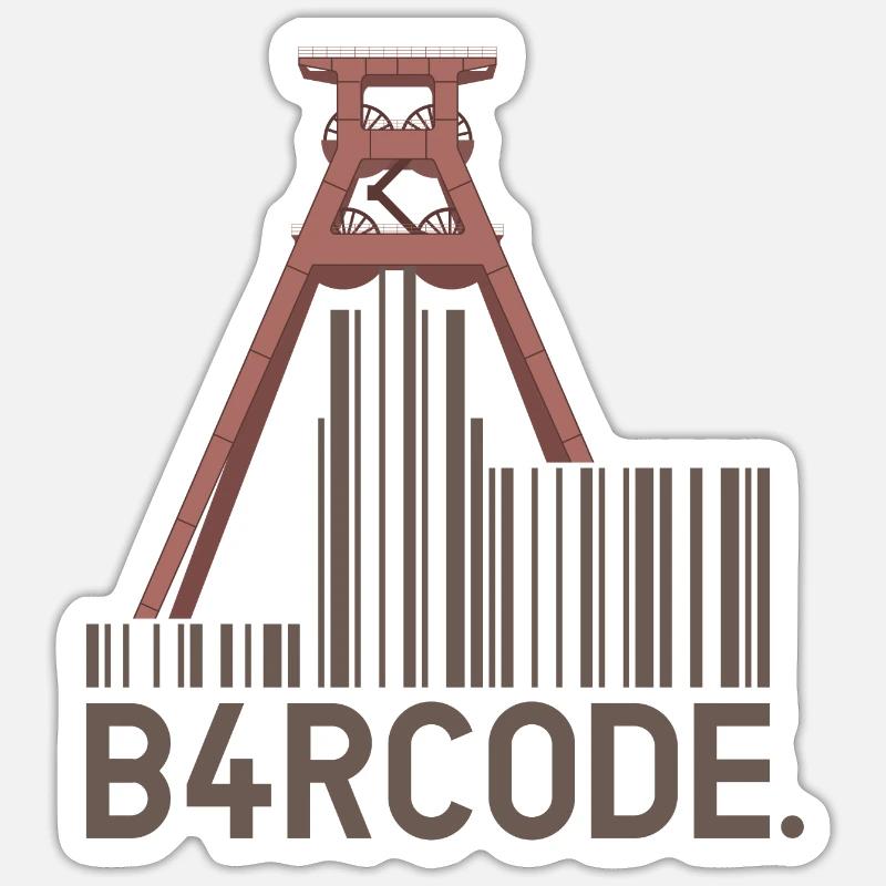 B4RCODE. Essen Sticker Größe S (10 x 10 cm)