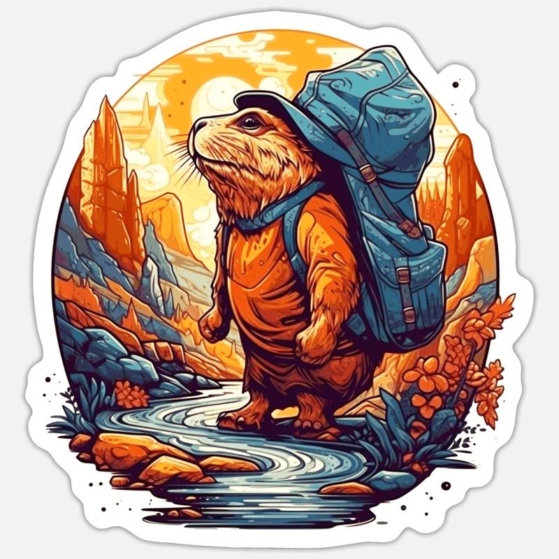 Mole rat migrates to the target Sticker size S (10 x 10 cm)