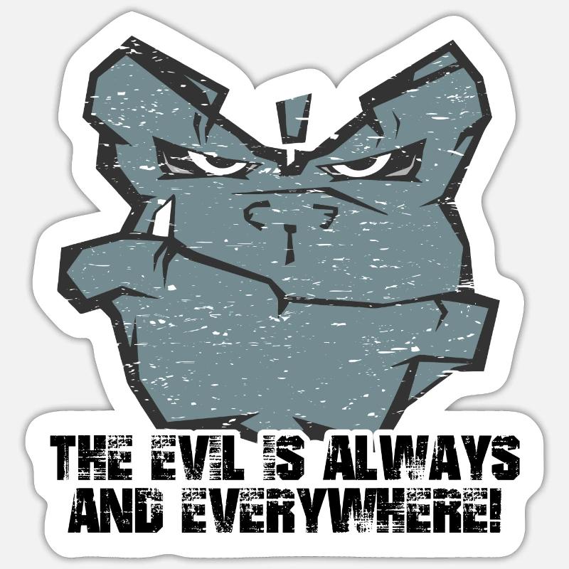 Gorilla - The Evil is always and everywhere Sticker Größe S (10 x 10 cm)