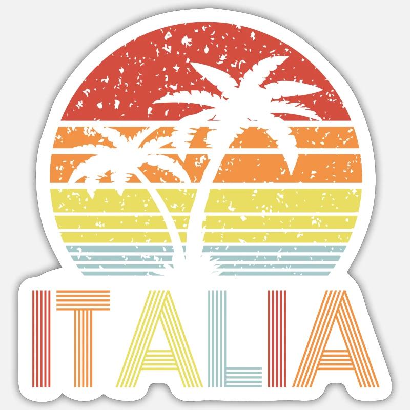 Italia - Sticker taille S (10 x 10 cm) - blanc mat