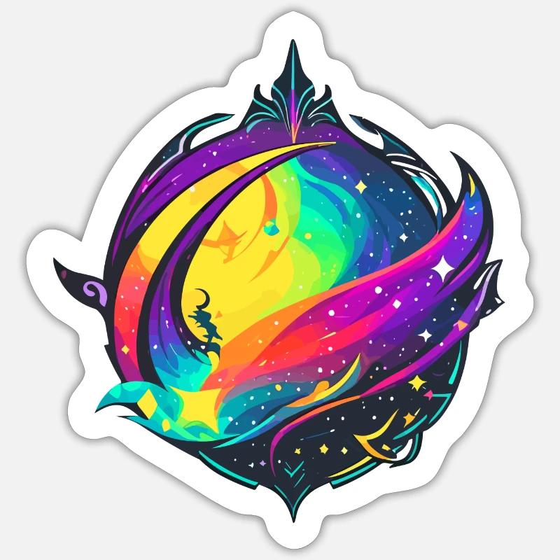 Espace incroyable - Sticker taille S (10 x 10 cm) - blanc mat