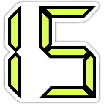 15 JAHRE. 15. 15-jähriges JUBILÄUM. GEBURTSTAG 15 JAHRE. - Sticker Größe S (10 x 10 cm) - Mattweiß - Vorne