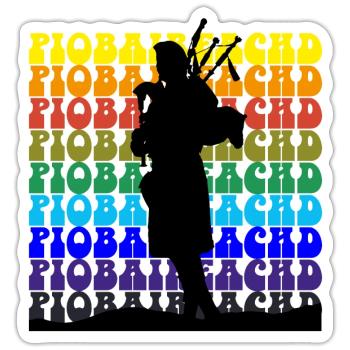 Piobaireachd - Sticker taille S (10 x 10 cm) - blanc mat - Devant