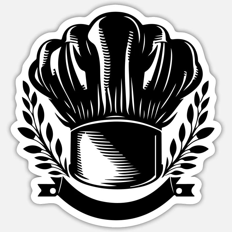 Chef's Hat Chef Symbol Sticker size S (10 x 10 cm)