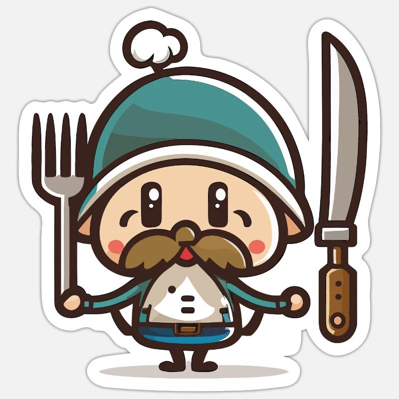Thanksgiving Pilgrim Sticker size S (10 x 10 cm)