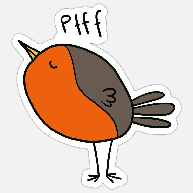 Robin fabrique Pfff Sticker taille S (10 x 10 cm)