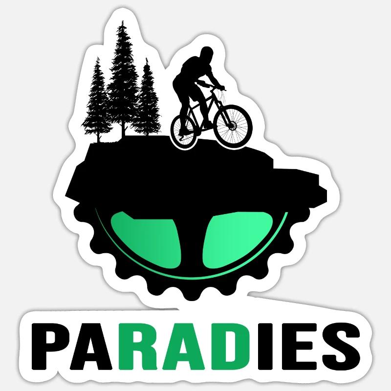 VTT VTT selle solide descente - Sticker taille S (10 x 10 cm) - blanc mat