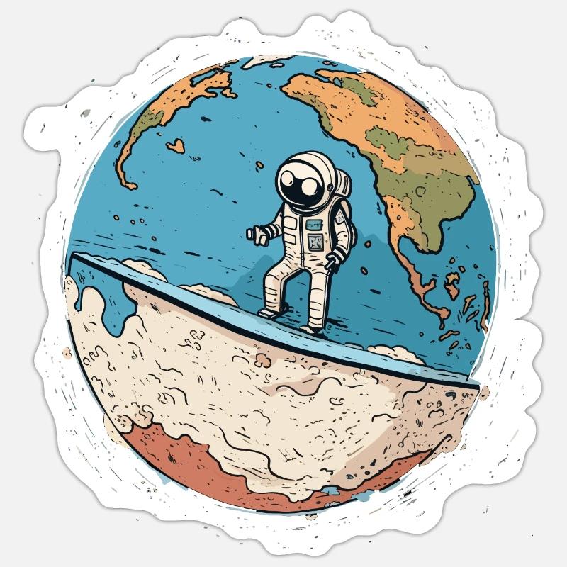 Astronaut - Sticker size S (10 x 10 cm) - white matte