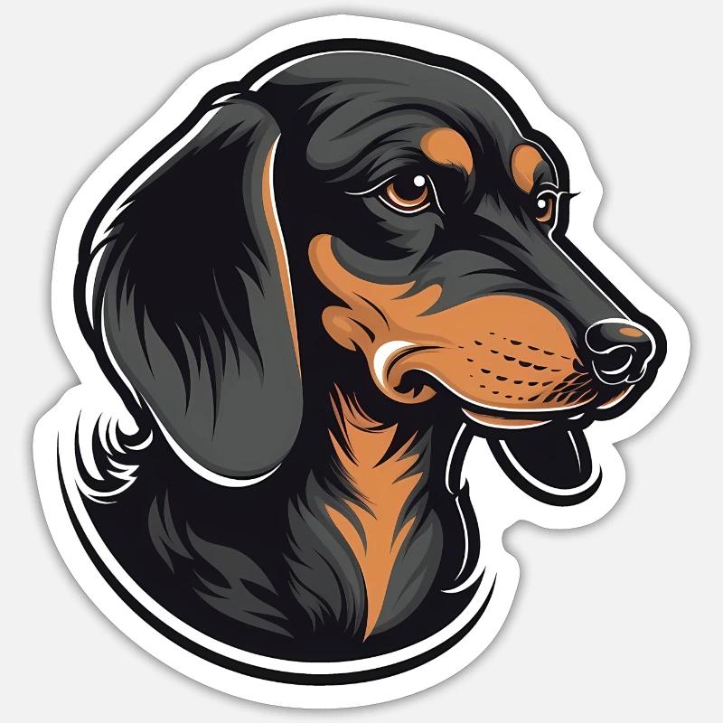 Teckel Sticker taille S (10 x 10 cm)