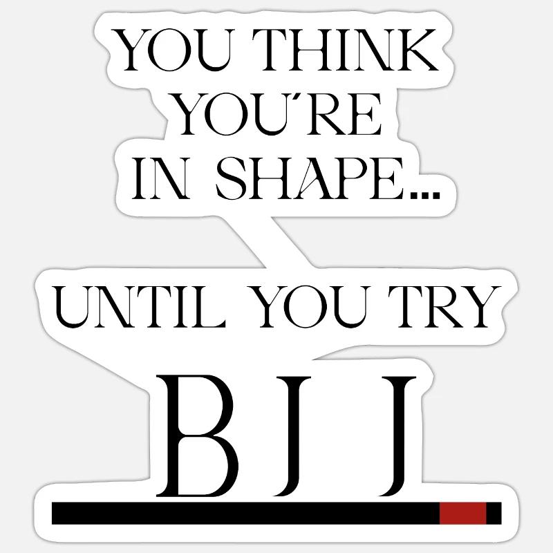 BJJ - Sticker Größe S (10 x 10 cm) - Mattweiß
