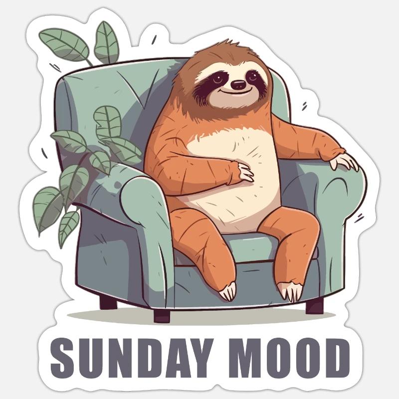 Ambiance du dimanche Sticker taille S (10 x 10 cm)