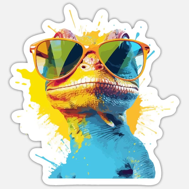 Eton, die Eidechse Sticker Größe S (10 x 10 cm)