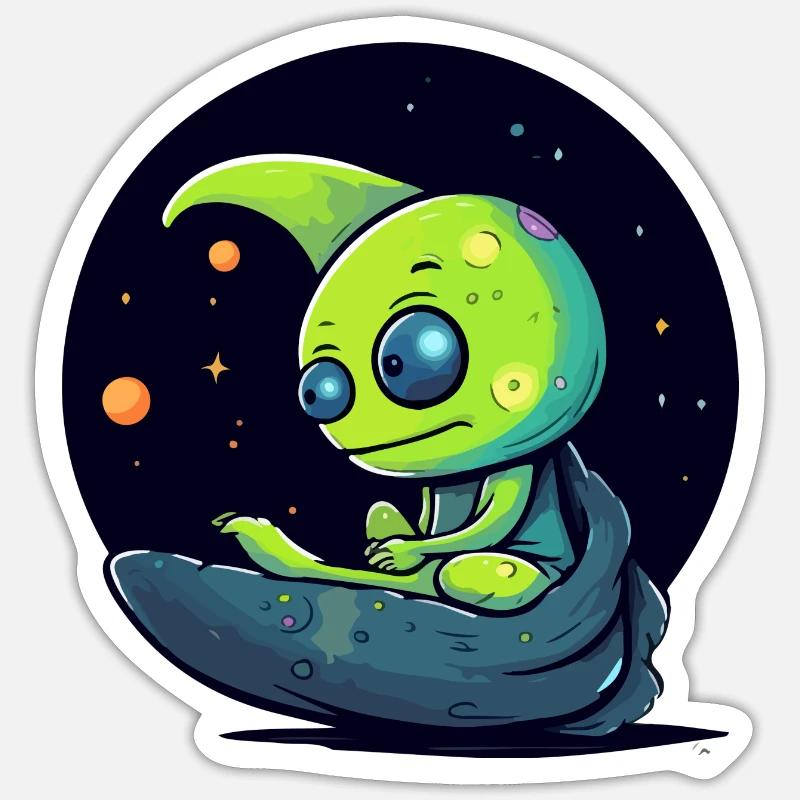 Mino l'alien Sticker taille S (10 x 10 cm)