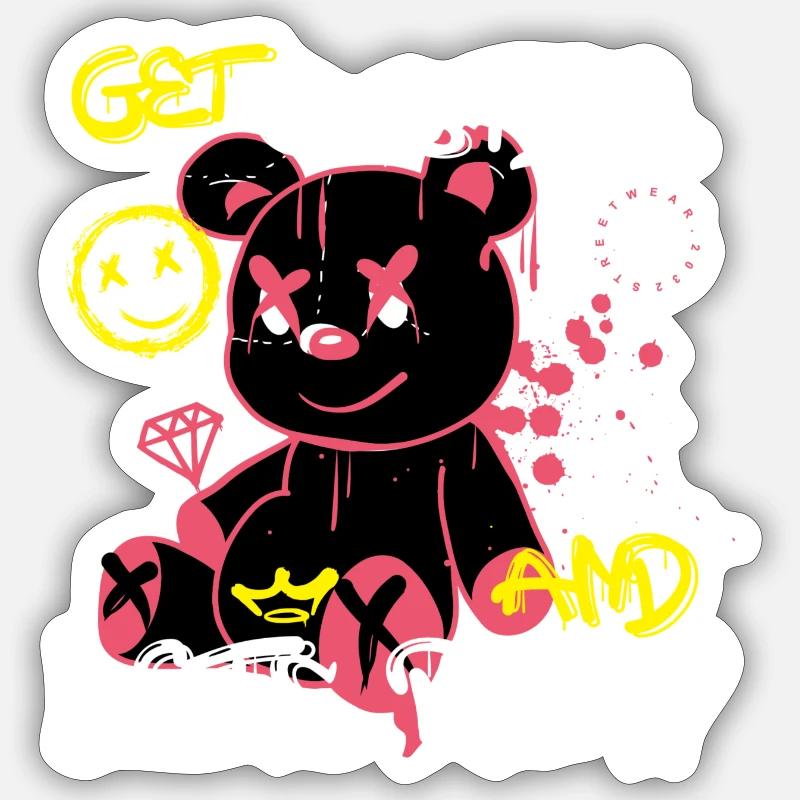Rue de l’Ours - Sticker taille S (10 x 10 cm) - blanc mat