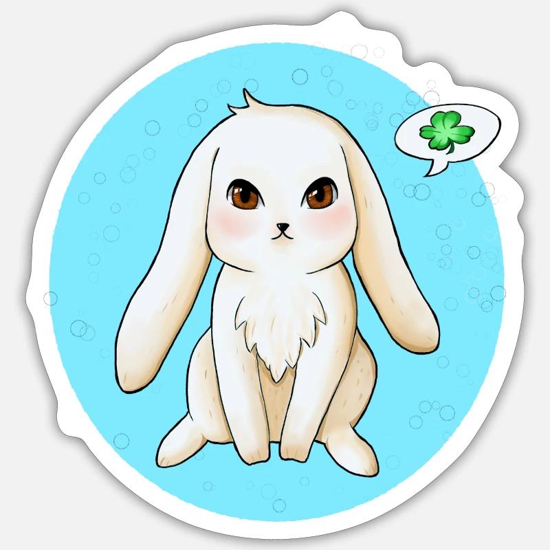 Hare - Sticker size S (10 x 10 cm) - white matte