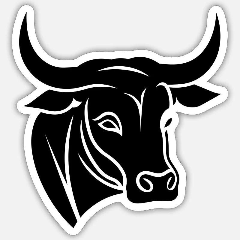 Büffel Sticker Größe S (10 x 10 cm)