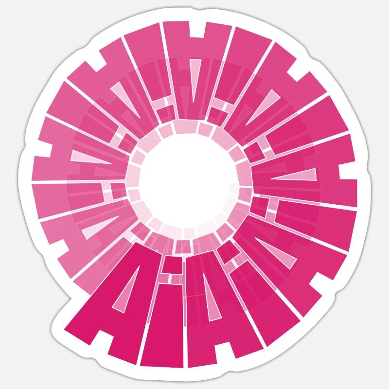 AI Spiral created with Natural Intelligence Sticker size S (10 x 10 cm)