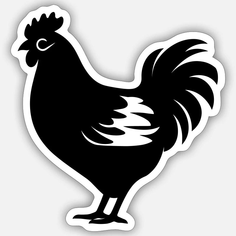 Henne Sticker Größe S (10 x 10 cm)