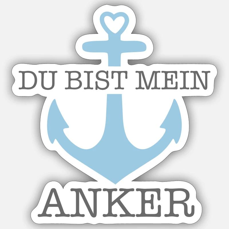Tu es mon ancre - Sticker taille S (10 x 10 cm) - blanc mat