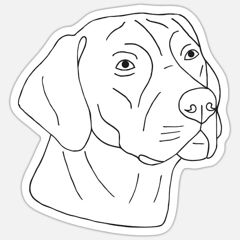 Rhodesian Ridgeback - Sticker Größe S (10 x 10 cm) - Mattweiß