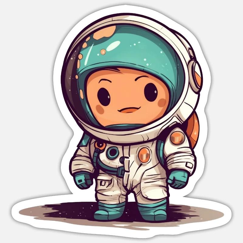 Little Astronaut - Sticker size S (10 x 10 cm) - white matte