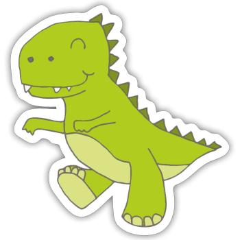 dino klein - Sticker Größe S (10 x 10 cm) - Mattweiß - Vorne
