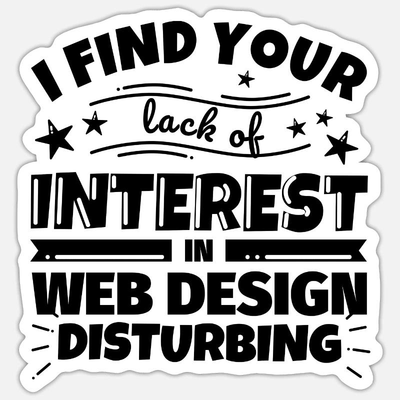 Web Design lustiges Geschenk - Sticker Größe S (10 x 10 cm) - Mattweiß