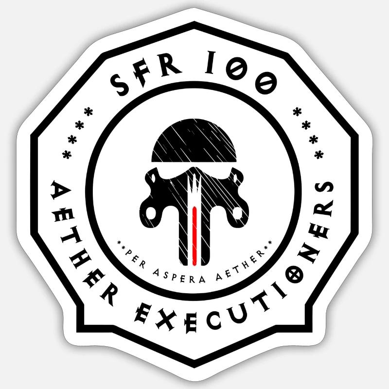 100th SFR: Aether Executioners - Sticker size S (10 x 10 cm) - white matte