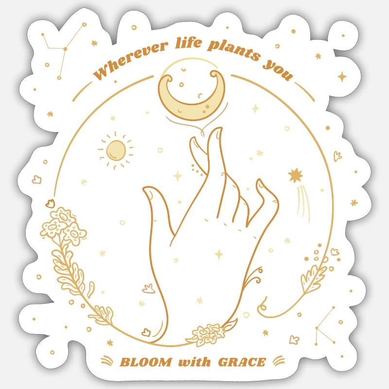 Esoteric Life Moon Sticker size S (10 x 10 cm)