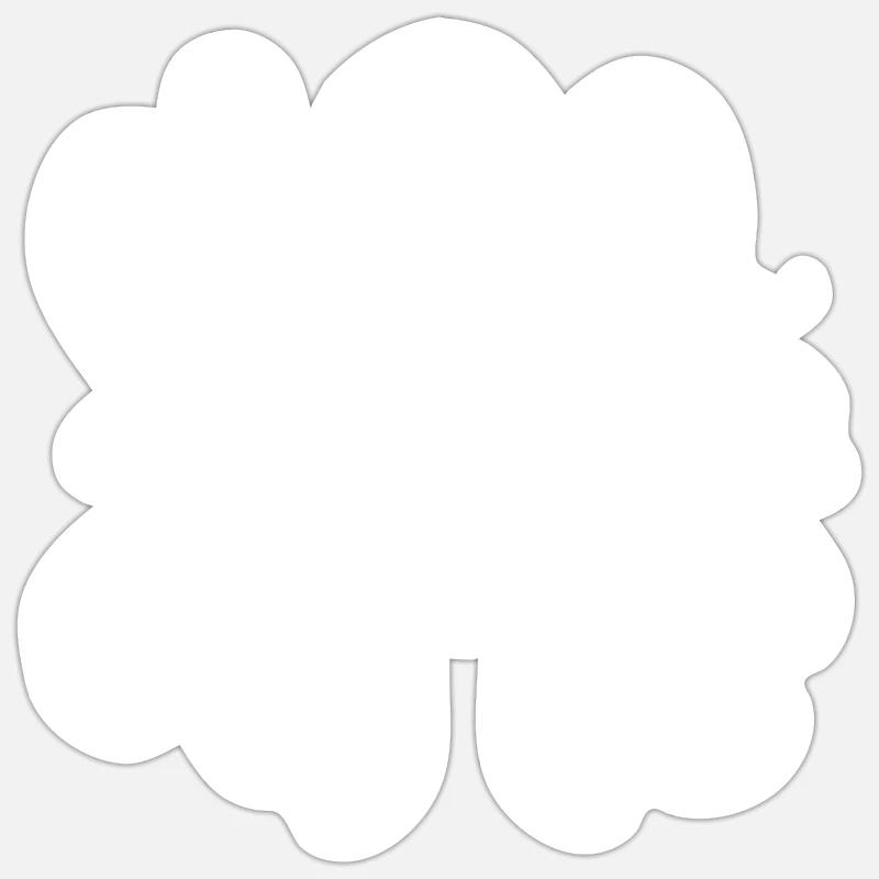 Pieuvre - Sticker taille S (10 x 10 cm) - blanc mat