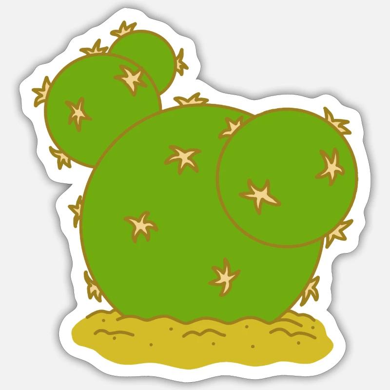 Cactus N°4 - Sticker size S (10 x 10 cm) - white matte